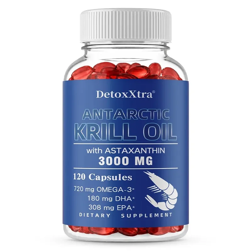 Dầu nhuyễn thể Nam Cực 3000mg Viên nang Omega-3 EPA DHA Astaxanthin & Phospholipids Chất chống oxy hóa Hỗ trợ tim não và mắt — image 8