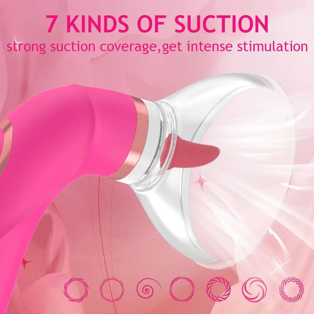 Kvinnlig Clit Sucker Vibrator Sexleksak Kraftfull avsugning Sugande bröstvårtor Stimulering Slicka fitta Massage Onani G Spot Orgasm — image 3