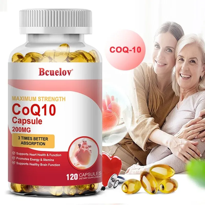 CoQ10 200 mg měkké gely – 3x lepší vstřebatelný antioxidant pro zdraví srdce a produkci energie Koenzym Q10 doplňky stravy — image 1