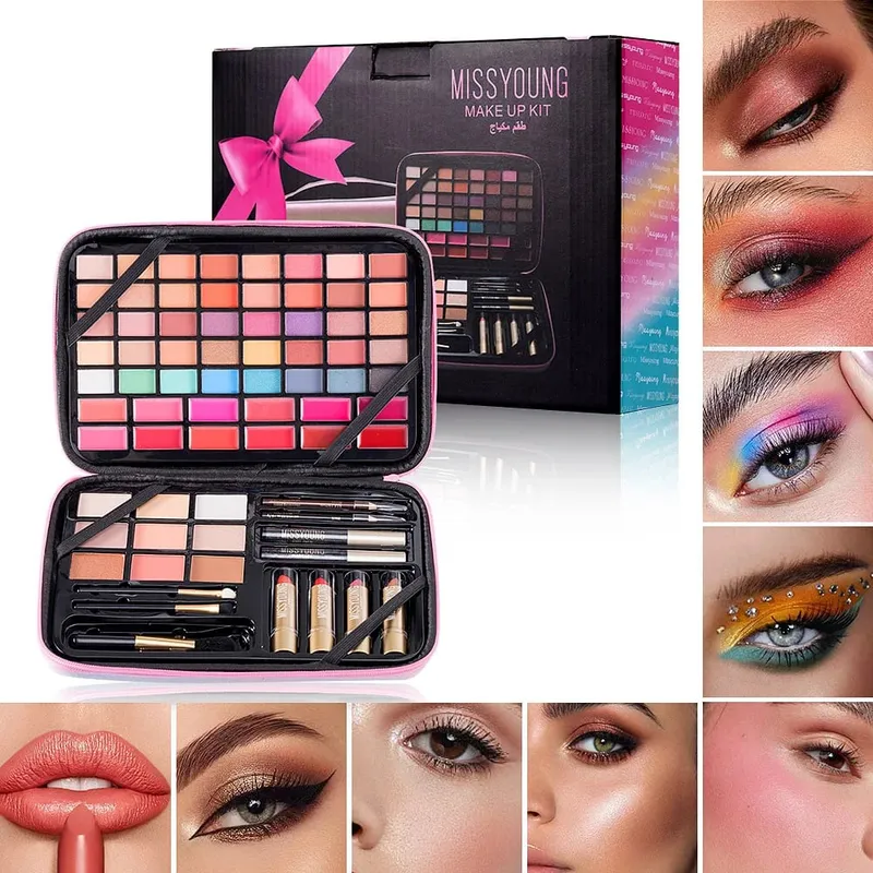 Multifunctional All-in-One Makeup Palette Blush Eyeshadow Lip Gloss Highlighter Lipstick Long Lasting Portable Daily Cosmetics — image 2