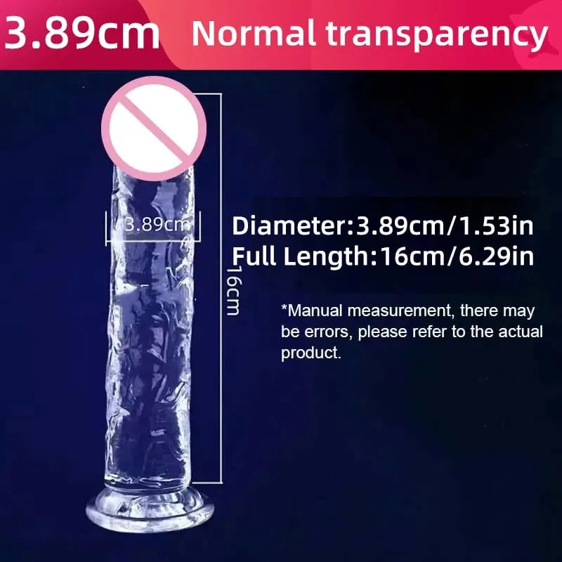 Transparent Realistic Dildo Jelly Penis Suction Cup Dildo Female Masturbator Clitoral Stimulator Big Dick Lesbian Sex Toys — image 16