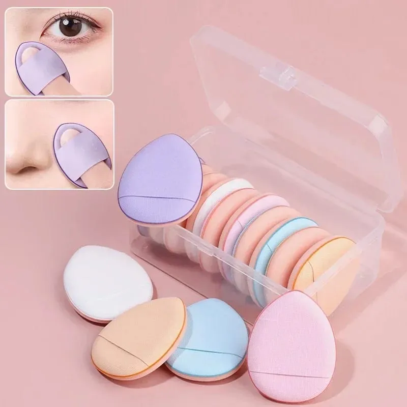 10Pcs Mini Finger Puff Foundation Small Air Cushion Powder Sponge Face Concealer BB Cream Cosmetic Applicator Makeup Tools — image 1