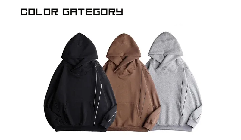 Autumn Men's Windbreaker Turtleneck Hooded Sweatshirts New Japanese Ninja Hoodies Women Line Print Oversized Y2K Vintage Hoodie — image 3