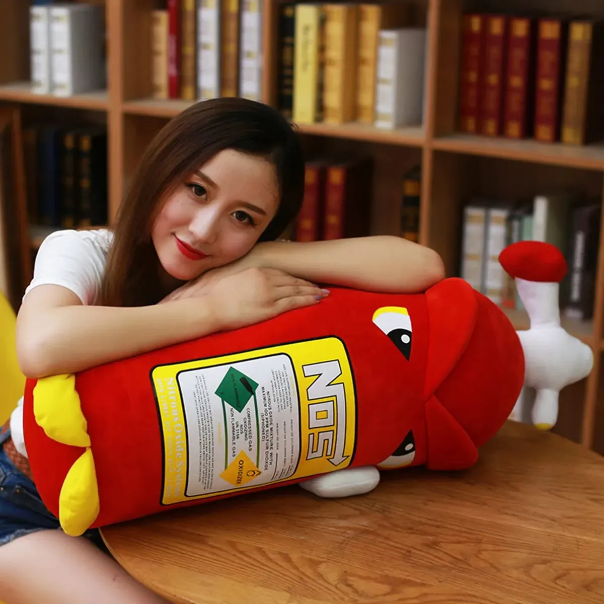 Simulation Fire Extinguisher Plush Toy Soft NOS Pillows Nitrous Oxide Bottle Pillow Cushion Headrest Backrest for Home Decor — image 4
