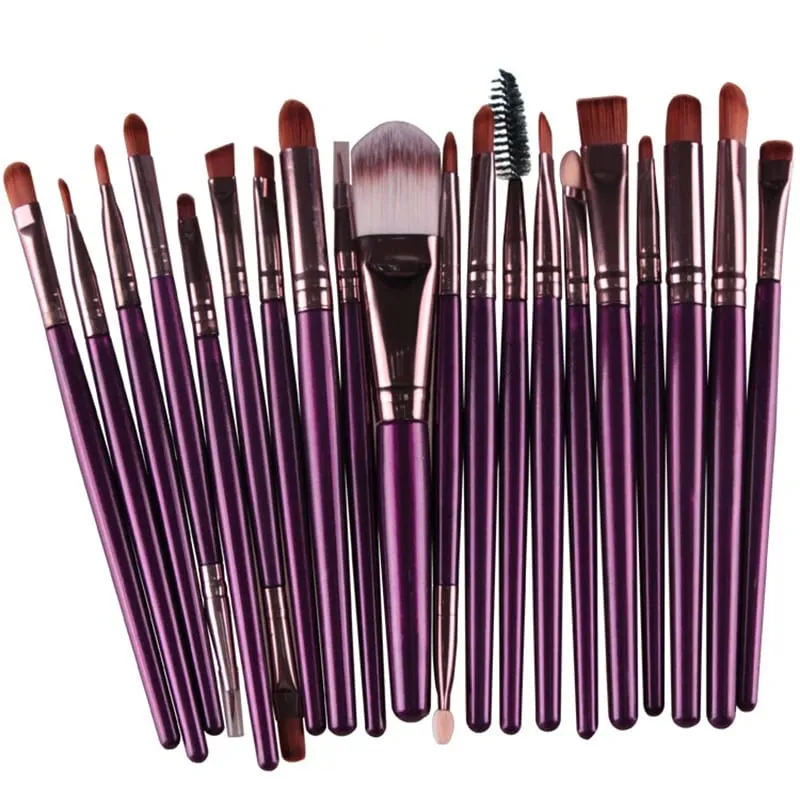 20 PCS Makeup Brush Set Eye Shadow Brush Set Foundation Brush Beauty Tools Soft Man-made Fibers Full Set Makeup Brush — image 10