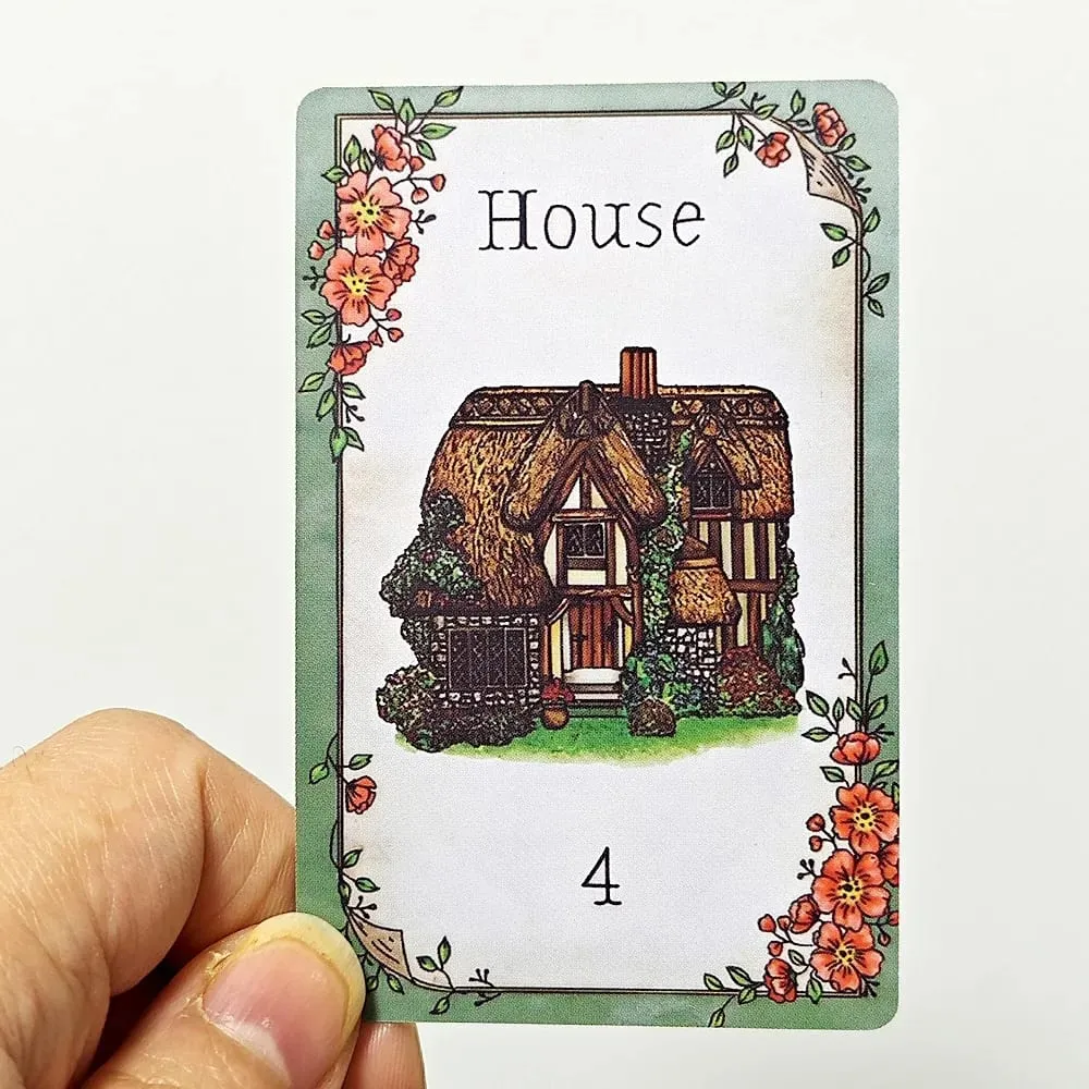 9*6cm Floraneum Lenormand Tarot Oracle 36 Lenormand Cards Illustrations Embellished with Flowery Decor — image 3