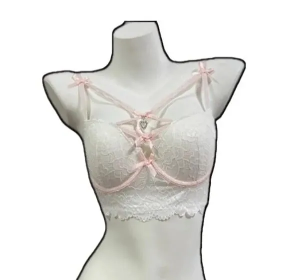 Soutien-gorge en dentelle avec buste magique, pendentif en forme de cœur, décor, Allure Sexy, sous-vêtements pour femmes, Lingerie push-up, tailles s à xl, bonnets 32 à 38AB — image 6