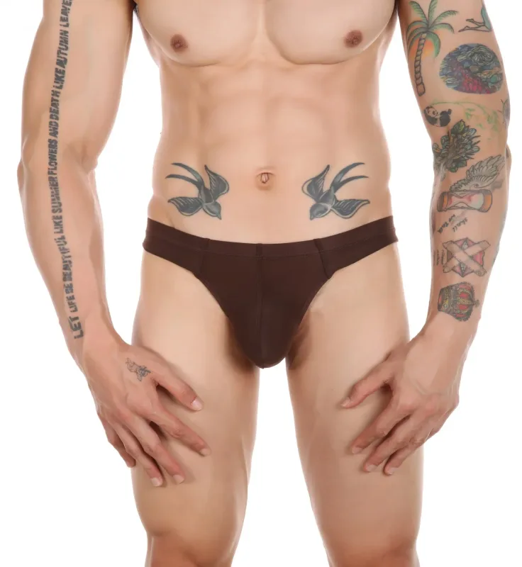 Sexy Men's Thongs Underwears Ultra-thin Thong G Strings Pouch Ice Silk Tanga Hombre Sexy Gay Underpants Breathable Briefs Men