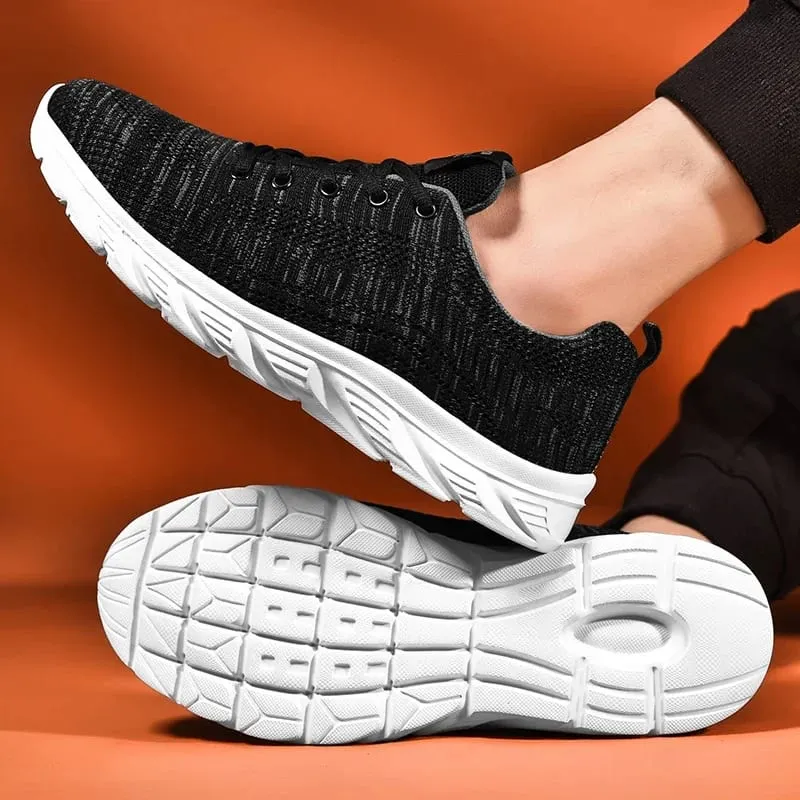 Men Running Shoes Comfortable Sport Shoes Men Trend Lightweight Walking Shoes Men's Sneakers Breathable Zapatillas Black 1