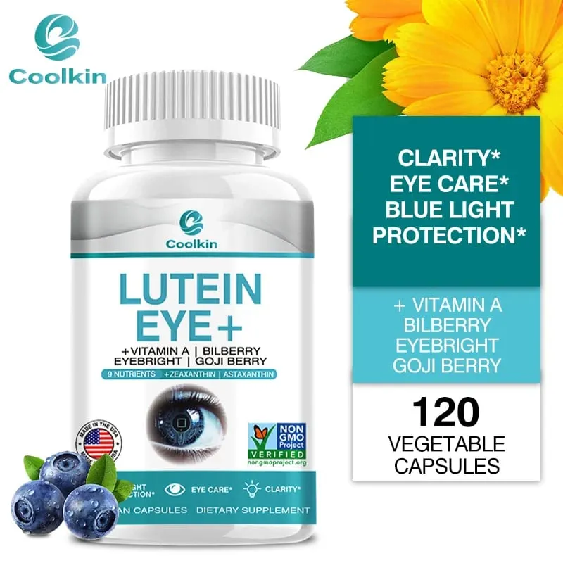 Supplément de lutéine - Vitamine A + Myrtille Eyebright + GO JI Wolfberry pour soulager la fatigue et la sécheresse oculairesCapsules — image 2