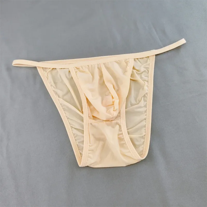 Translucent Bulge Pouch Underwear Thin Waistband Mens Ice Silk Nylon Briefs Low Rise Summer Male Panties — image 24