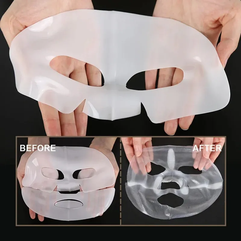 3pcs Collagen Face Mask Split Disposable Deep Moisturizing Facial Masks Hydrating Boost Skin Care for Women Beauty Collagen Mask — image 4