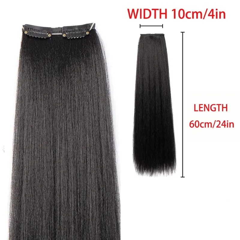 Synthetic black women's vertical hair extensions hair extensions five different lengths of headwear for women's wigs — image 11