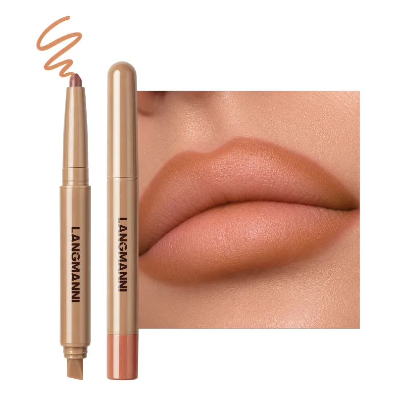 Chocolate Brown Silky Lipliner Pen Lip Shape Pen Waterproof Matte Nude Pink Lipstick Lip Outline Contour Lip Liner Pencil Makeup — image 12