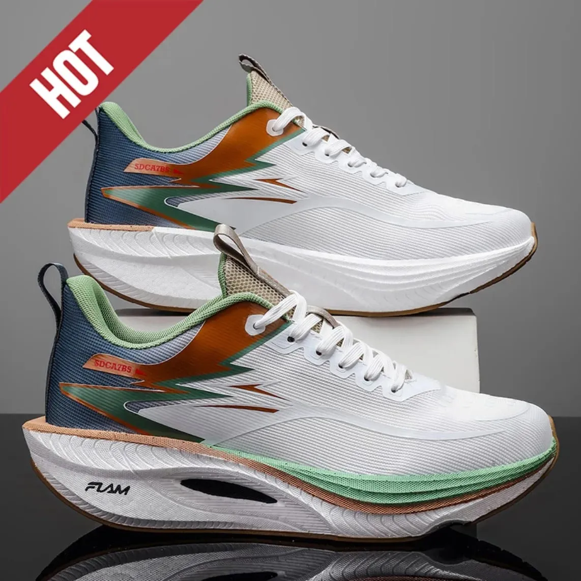 Men Women Carbon Plate Air Cushion Marathon Running Shoes Breathable Lightweight Outdoor Racing Training Sports Sneakers Walking — image 3
