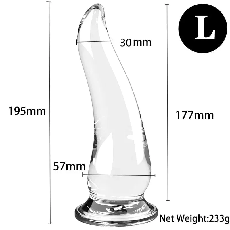 Black&Transparent Anal Plug Horn Dildo for Woman Prostate Dilator Massager Butt Suction Cup Sex Toys for Men Adults Beads — image 10