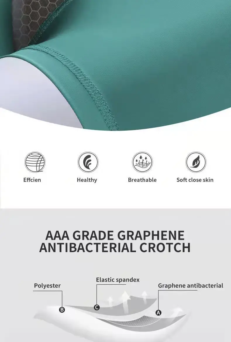 MiiOW 3Pcs Men Boxer Shorts Cotton Men's Panties Graphene Antibacterial Crotch Man Underpants Breathable Summer Men Boxer Briefs — image 6