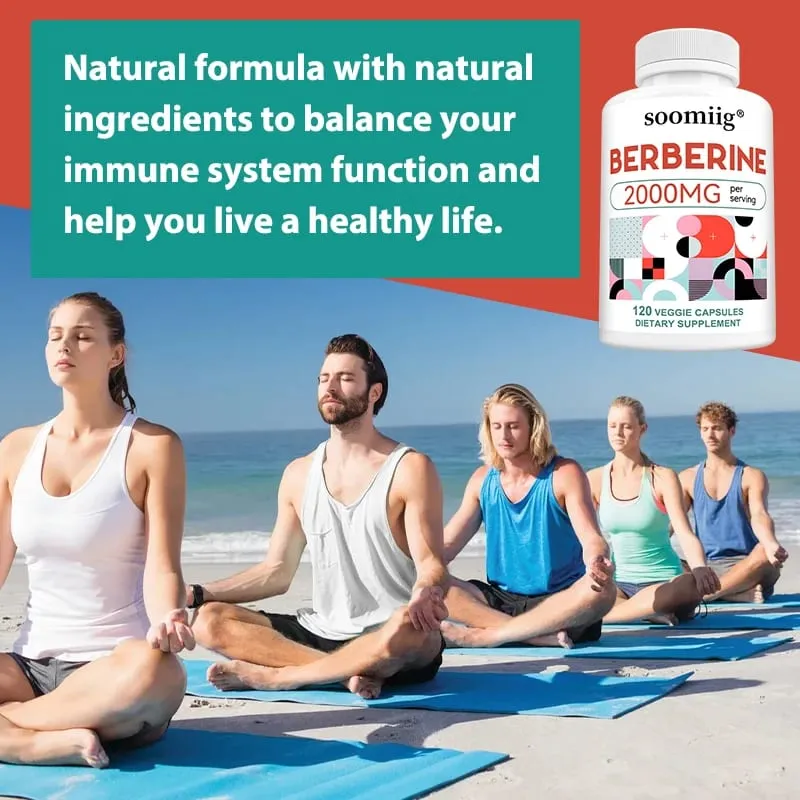 Berberine Extract Supplement - Immune System Support Healthy Gastrointestinal Tract Heart Health - 120 Capsules — image 6