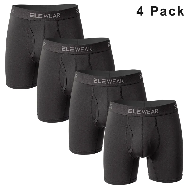 4 Pack Men Underwear With Opening Breathable Mens Boxershorts Men's Panties Underpants Plus Size Fashion Boxers Brief