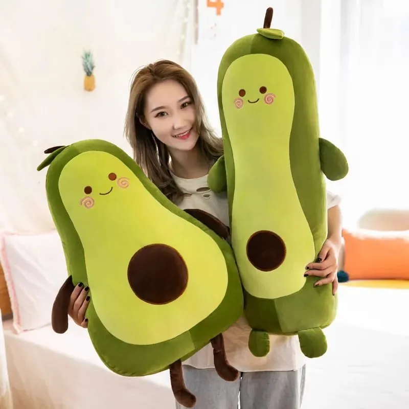45-55CM Big Lovely Fruit Avocado Plush Pillow Children's Sleeping Pillow Large Doll Stuffed Sofa Holiday Gift Kawaii Creative — image 4