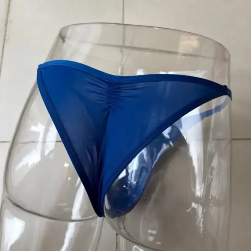 Abd boyutu erkek buz ipek Thongs külot seksi alçak G-String nefes dikişsiz t-geri spor spor iç çamaşırı artı boyutu — image 6
