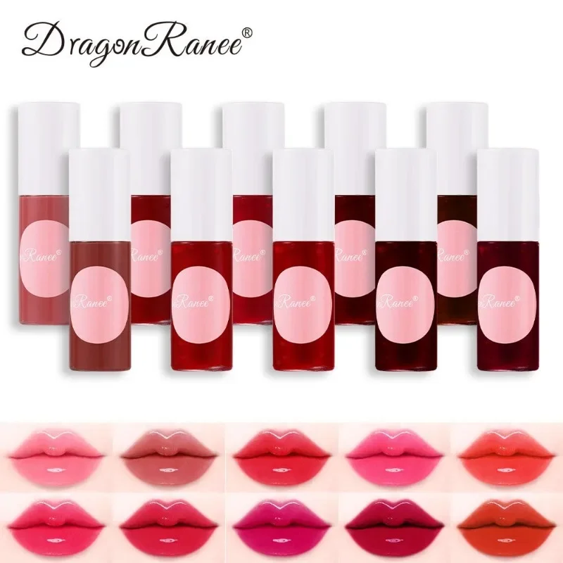10 Color Lip Tint Stain Cheek Tint Moisturizing Liquid Lipstick Long-lasting Waterproof High Pigment Lipgloss Rouge Water Makeup — image 3