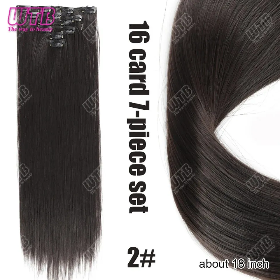 Clip In Hair Extensions Synthetic Hair 12Inch 4 PCS Set Wavy Curly Hair Extension Synthetic Hairpieces For Women Girls Daily Use — image 15
