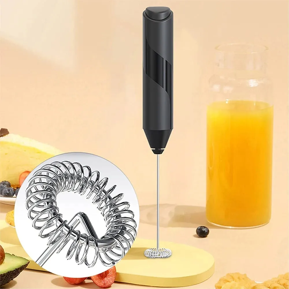 Electric Milk Frother Coffee Maker Handheld Whisk Beater Foam Maker Drink Mixer With Stand Kitchen Milk Coffee Egg Stirring Tool — image 8