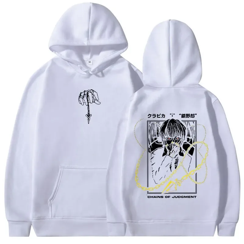 Anime Hunter X Hunter Hoodies Kurapika Manga Graphic Hooded Sweatshirts Men's Women Clothing Long Sleeves Oversized Pullovers — image 3