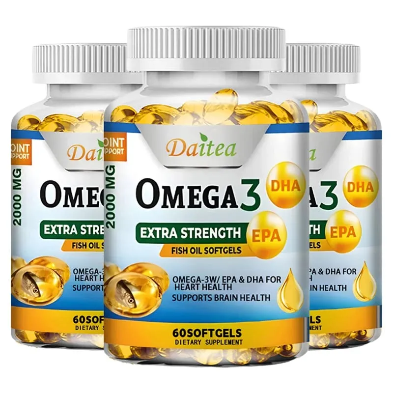 Fish Oil Omega 3 Supplement Fatty Acid Softgels Joint Brain and Heart Health Supplement — image 9