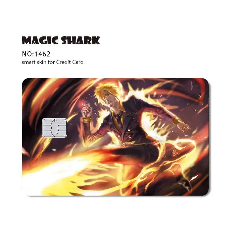 Hot Sale Maigc Shark Anime Chopper Luffy Nami Waterproof Front Side Sticker Film Skin for Credit Debit Card — image 15