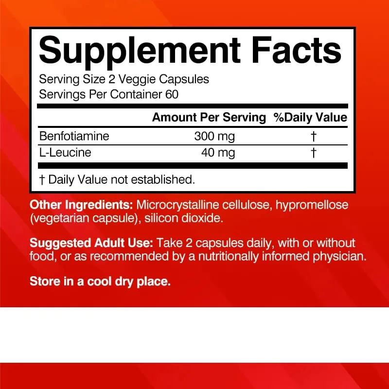 Benfotiamine - Helps Maintain Healthy Glucose Metabolism and Supports Nervous System Health