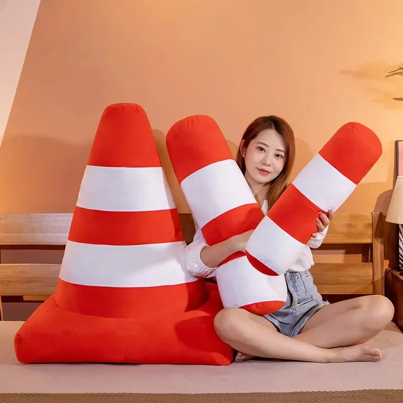 Hot Simulation Vehicle Plush Pillow Creative Roadblock Road Railing Toys Stuffed Soft For Home Decor Prop Sleeping Cushion — image 3