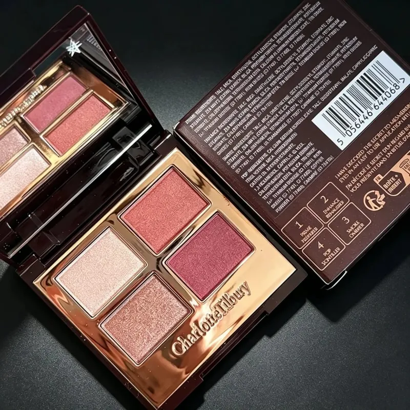 Charlotte Tilbury 4Pan Velvet&9Pan Silk Shimmer Eyeshadow&Cream Blush Dewy Long Lasting Buildable Blendable Natural Glow Makeup — image 8