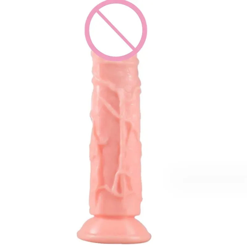 Realistic Soft Silicone Dildo XXS-L Skin Color with Powerful Suction Cup Female Masturbator G Spot Stimulating Sex Toy for Women