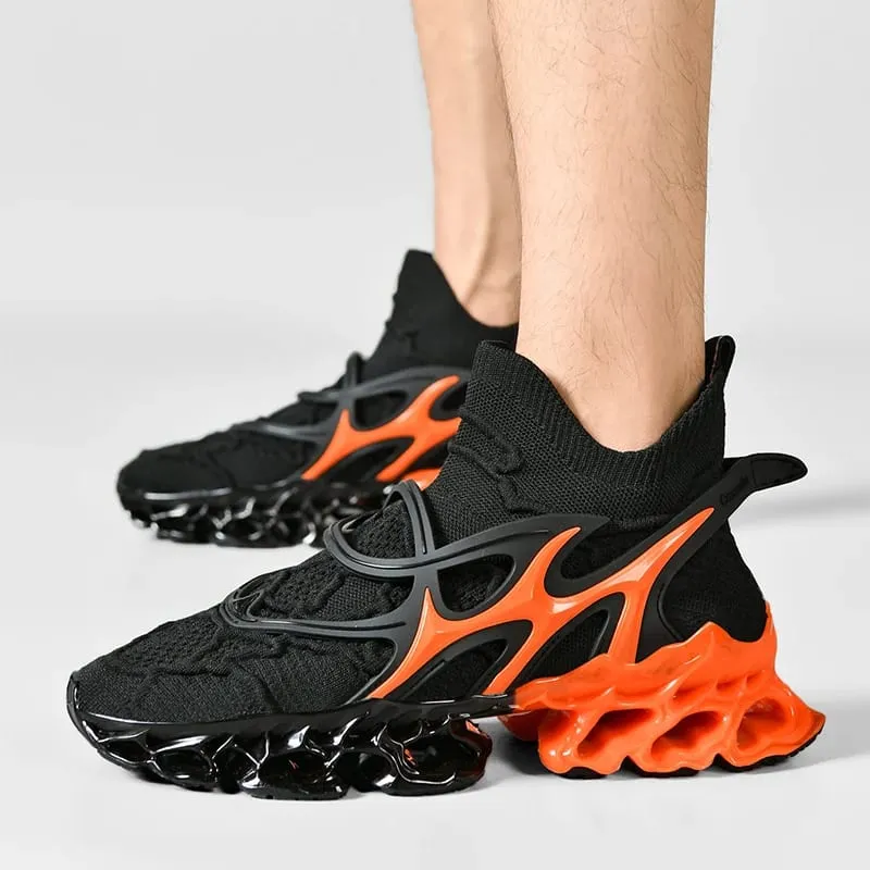 Men's Blade Type Shoes Breathable Shock Absorption Running Shoes Non-Slip Shoes For Jogging Tennis Gym Casual Walking Sneakers — image 2