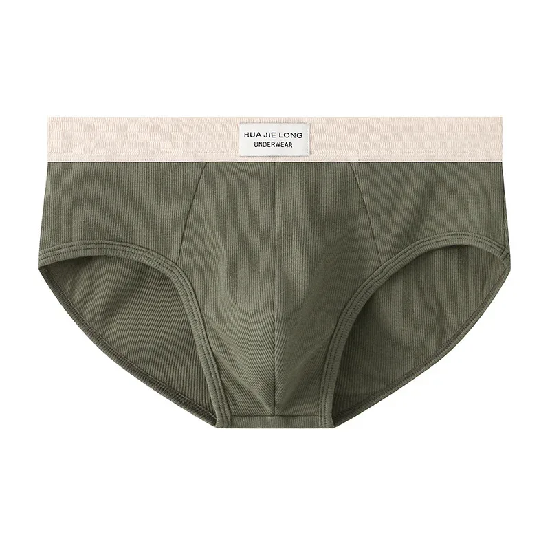 New Sexy Soft Waistband Solid Cotton Underwear Men Brief Breathable Mens Briefs Comfortable Man Shorts Size M-3XL B6242