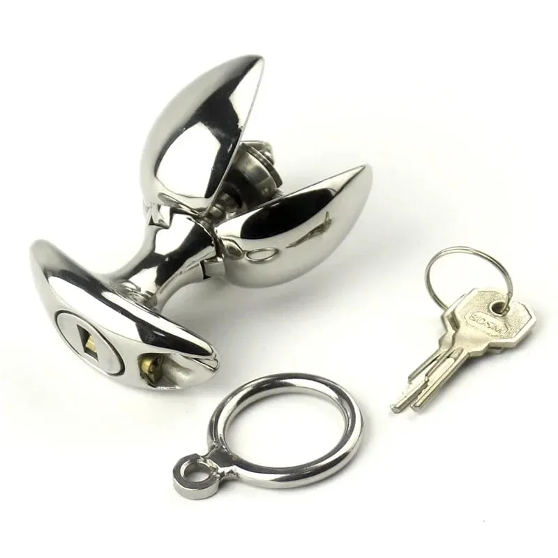 Stainless Steel Anal Lock Openable Anal Plug Dilator Heavy Anus Beads Lock Sex Toys For Men Woman Adult Gay Anal Beads But Plug — image 1