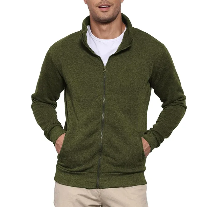 New Men's Sweat Jacket Pullover Hoodie Sweatshirt Man Without Hood with Zip Jacket Outdoor Sport Lightweight Streetwear M-3XL — image 6
