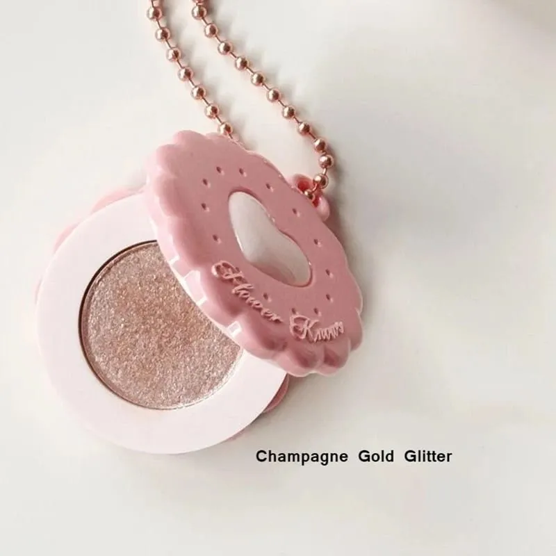 Flower Knows Moonlight Mermaid Series Glitter Eyeshadow Palette High Pigment Shell Jewelry Blush Makeup Brush Set Matte Finish