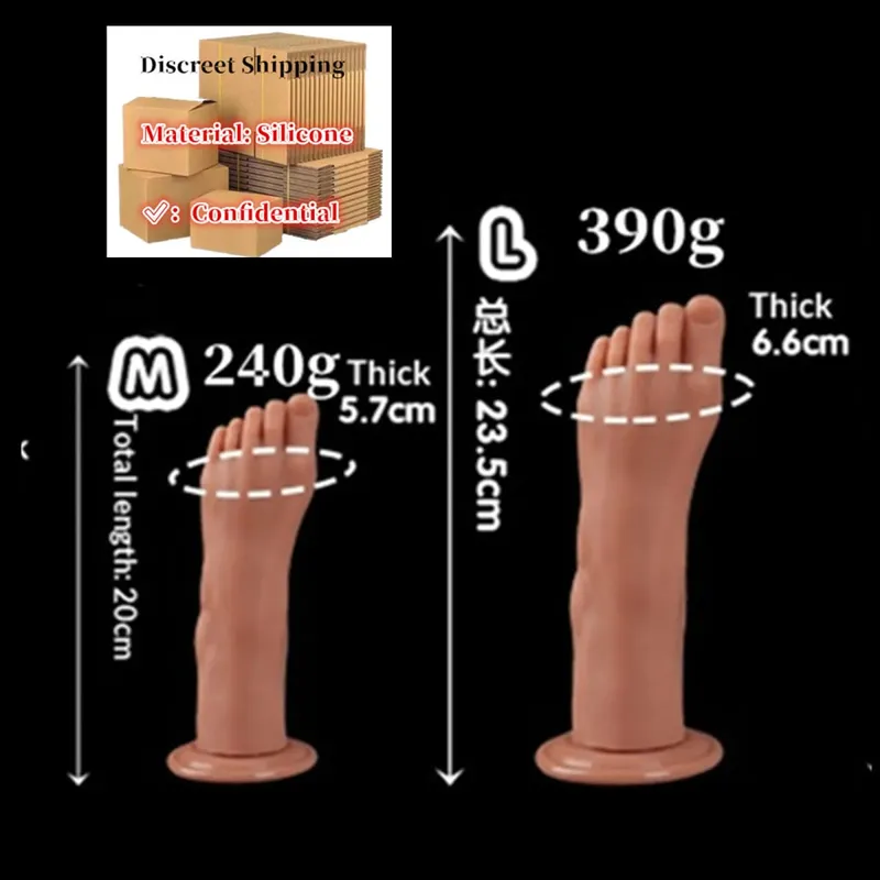 Huge Feet Style Anal Plug Big Silicone Ass ButtPlug Deep Masturbator Dildo Dilator Stimulator Anal Dildo Adult Sex Toy For Women — image 18