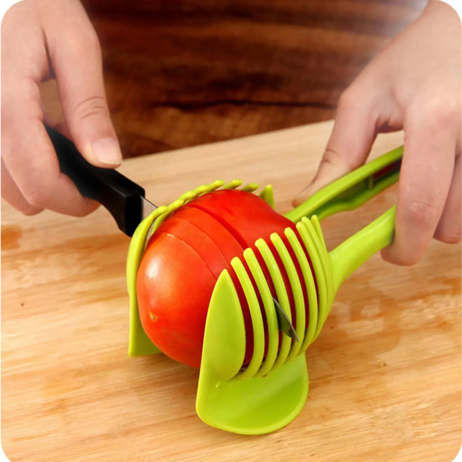 1Pcs Plastic Kitchen Handheld Potato Slicer Tomato Cutter Tool Lemon Cutting Cooking Kitchen Accessories — image 1