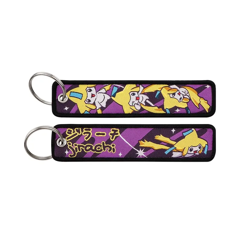 Japanese Anime Elf Monsters Keychain for Cars Backpack Key Holders Embroidery Keyrings Key Tag Jet Tag Accessories Gifts 1pcs — image 8