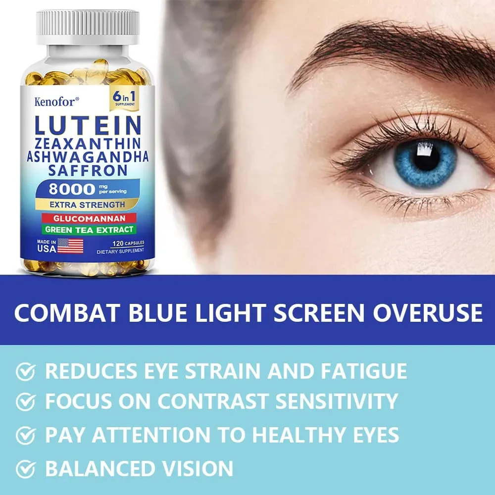 Lutein and Zeaxanthin Supplement - Essential Eye Vitamins for Adults Eye Health with Glucomannan Ashwagandha for Vision Health — image 3
