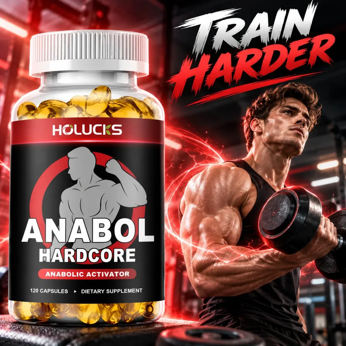 Muscle Builder pro muže Zvyšuje energetickou sílu a vytrvalost Podporujte syntézu svalových proteinů Podporuje hormonální rovnováhu — image 4