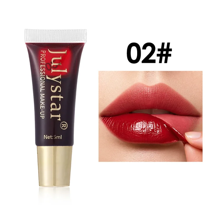 6-color Peel Off Lip Gloss Waterproof Long-lasting Black Red Tear-off Lipstick Liquid Non-stick Cup Moisturizer Lip Stain Makeup — image 8