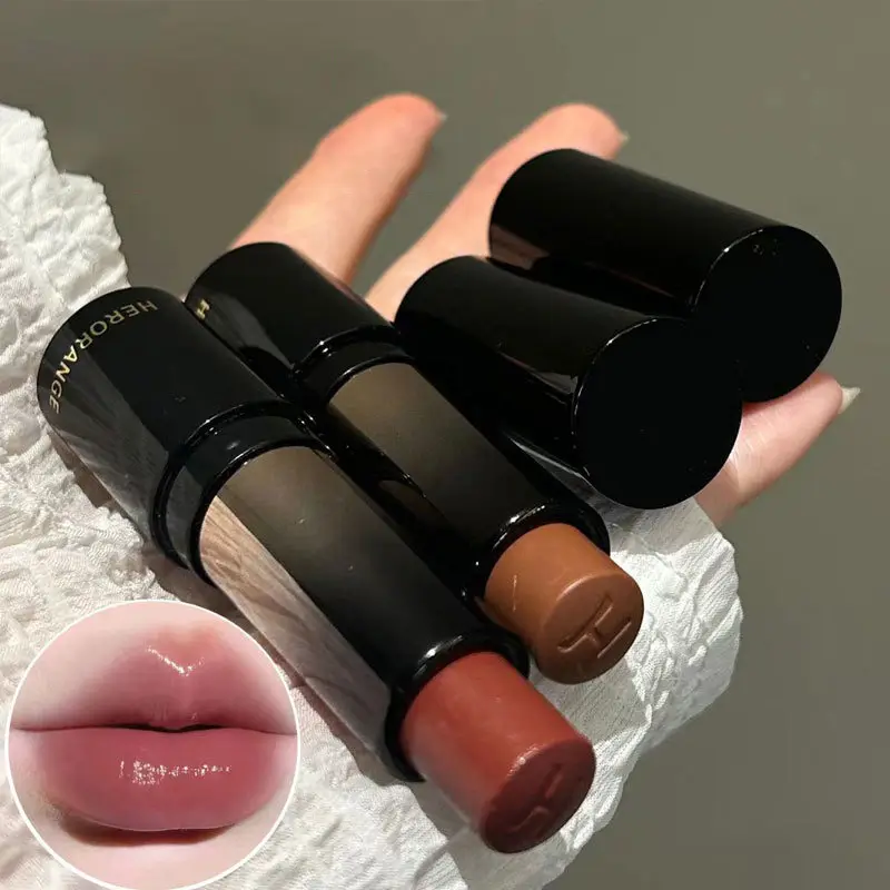 Lipstick Red Brown Lipstick Waterproof Moisturizing Mirror Lipstick Lip Gloss Natural Long-Lasting Makeup Valentine's Day Gift — image 2