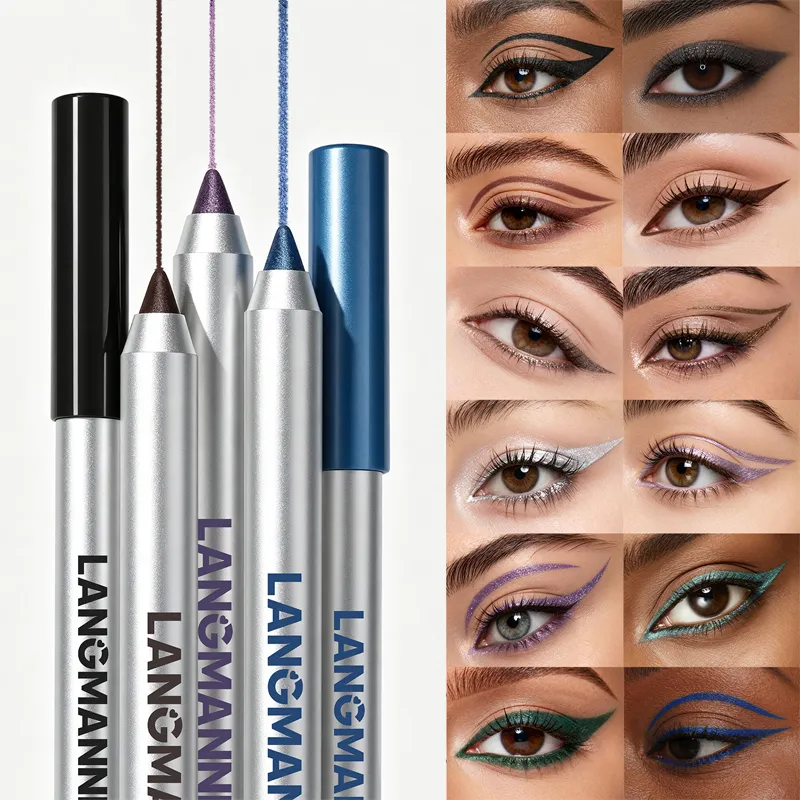 Matita gel per eyeliner brillante perlescente, impermeabile e resistente al sudore, a lunga durata, liscia e facile da colorare, trucco per gli occhi delle donne — image 4