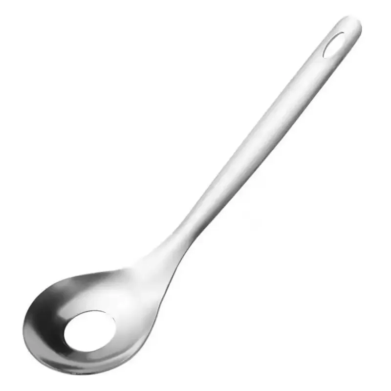 Stainless Steel Croquettes Meatball Spoon Mold with Round Hole Non-stick Meatball Maker Spoon Hangable Meat Press Tools Home Use