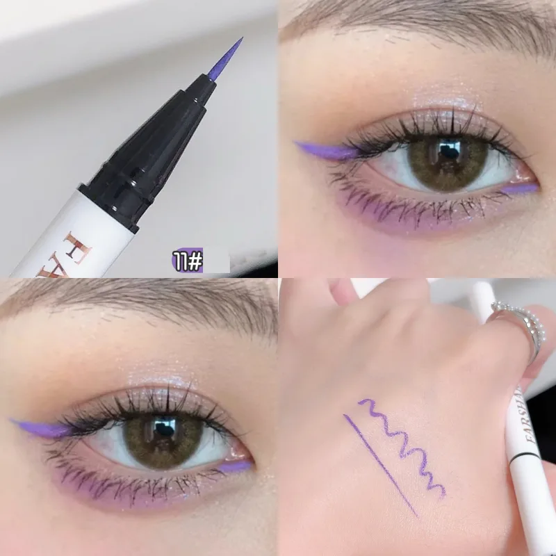 Αδιάβροχο στυλό ματιών 12 χρωμάτων Ultra-fine Tip Liquid eyeliner μακράς διαρκείας Eye Liner Quick-Dry Πολύχρωμο μακιγιάζ για Cosplay